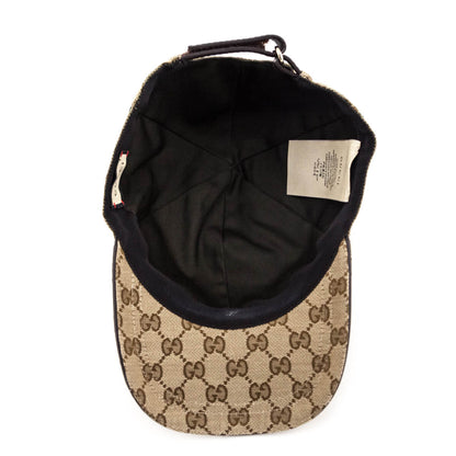 Gucci Brown GG Monogram Original Web Baseball Hat Size M