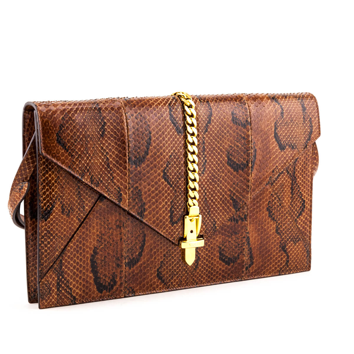 Gucci Brown Python Sylvie 1969 Shoulder Bag