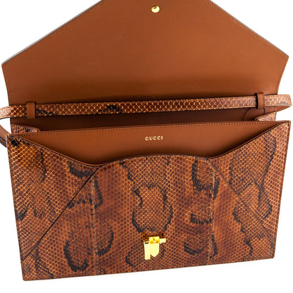 Gucci Brown Python Sylvie 1969 Shoulder Bag