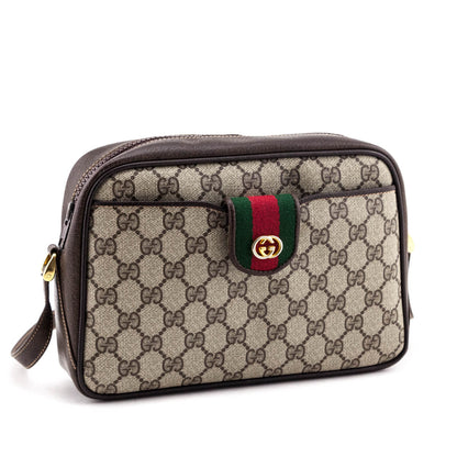 Gucci Brown Supreme Vintage Ophidia Crossbody