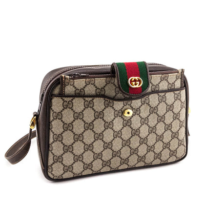 Gucci Brown Supreme Vintage Ophidia Crossbody