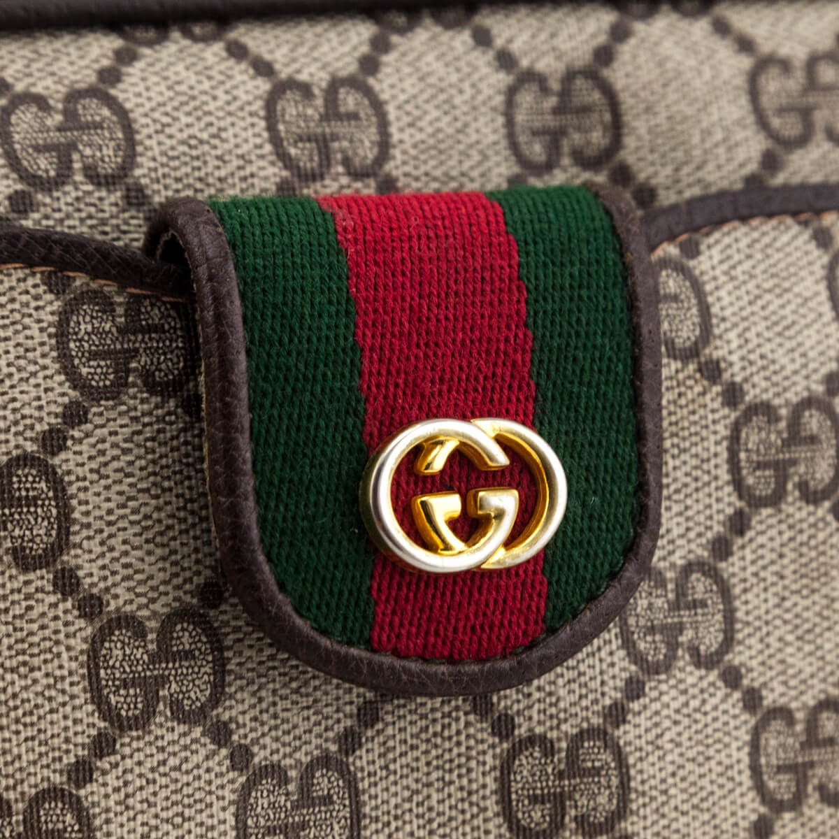 Gucci Brown Supreme Vintage Ophidia Crossbody