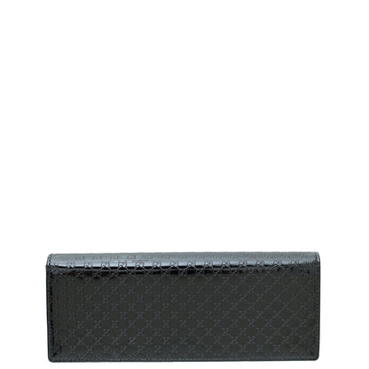 Gucci Black GG MicroGuccissima Broadway Clutch