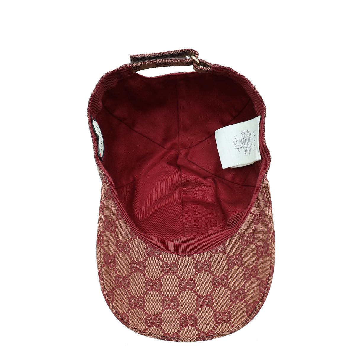 Gucci Burgundy GG Zeno Baseball Small Hat