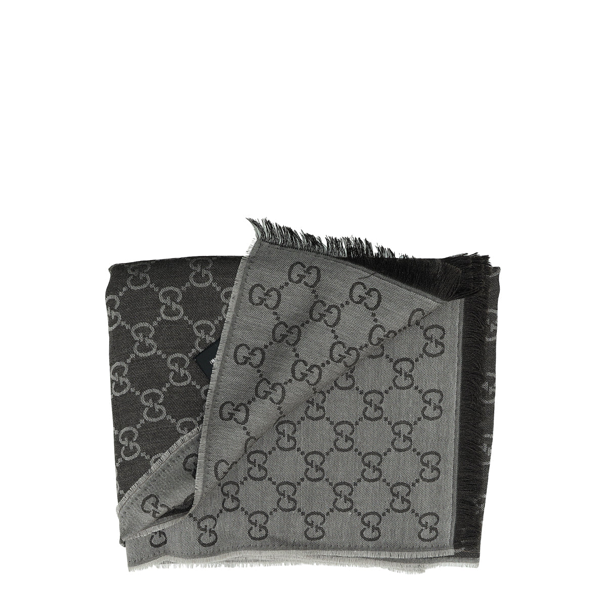 Gucci Chocolate GG Print Silk Wool Scarf