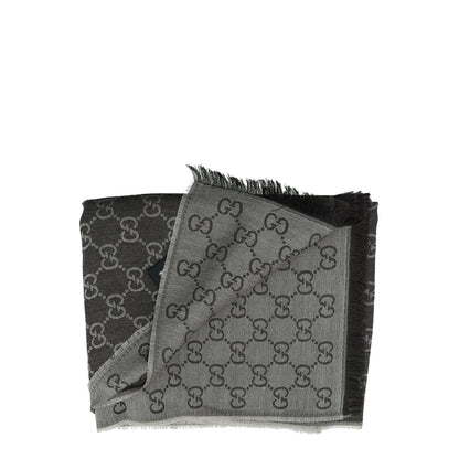 Gucci Chocolate GG Print Silk Wool Scarf