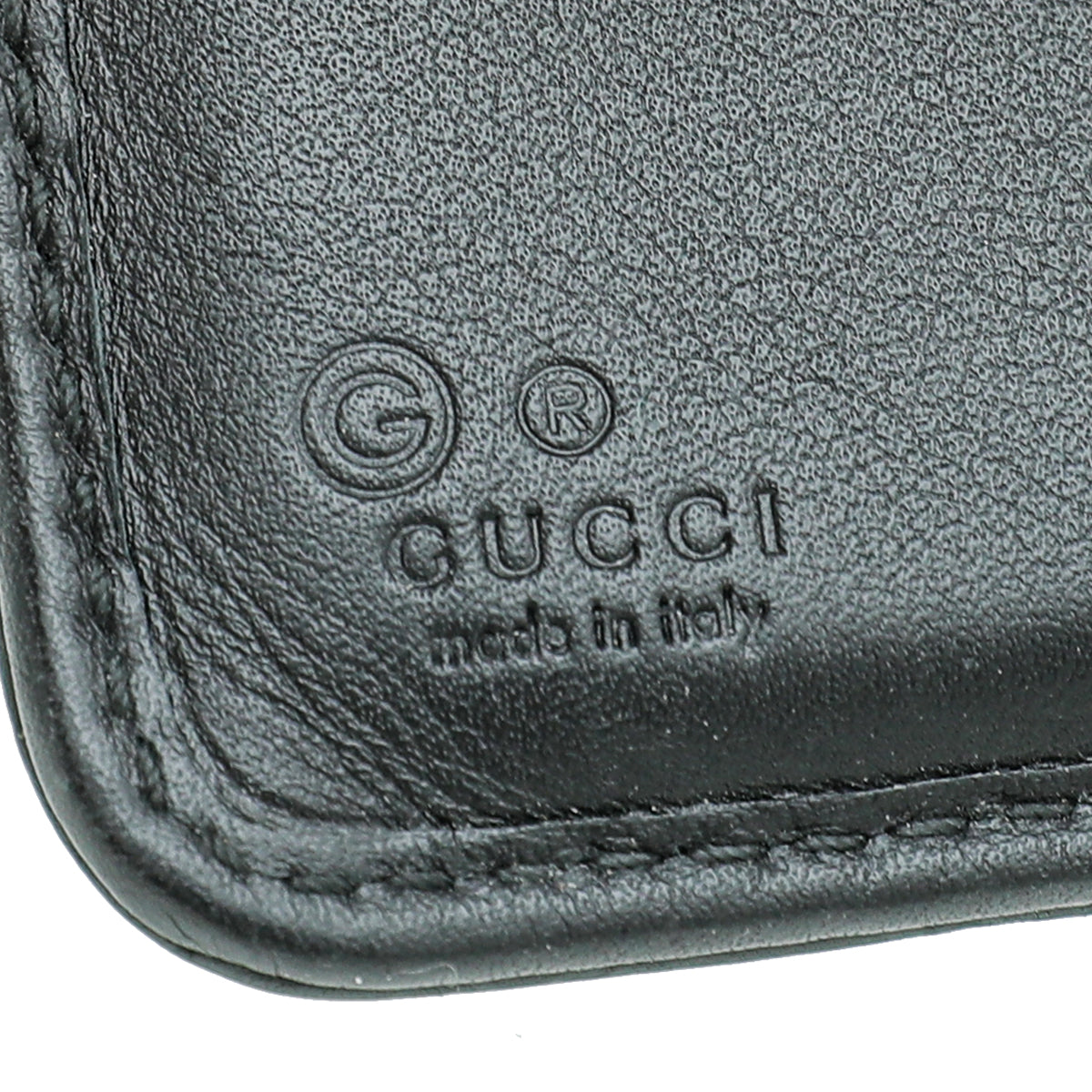 Gucci Black GG MicroGuccissima French Wallet