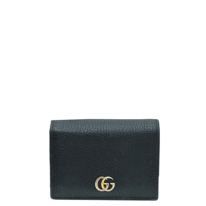 Gucci Black GG Marmont Card Case Wallet