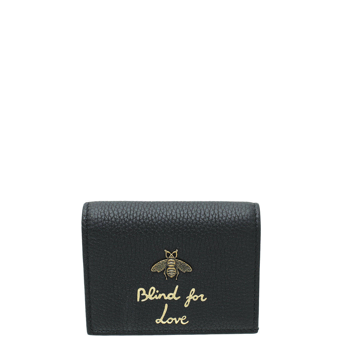 Gucci Black Animalier "Blind for Love" Card Case