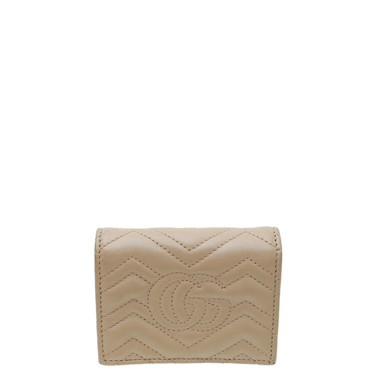 Gucci Dusty Pink GG Marmont Card Case Wallet