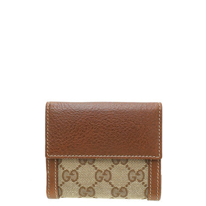 Gucci Bicolor GG Buckle Compact Wallet