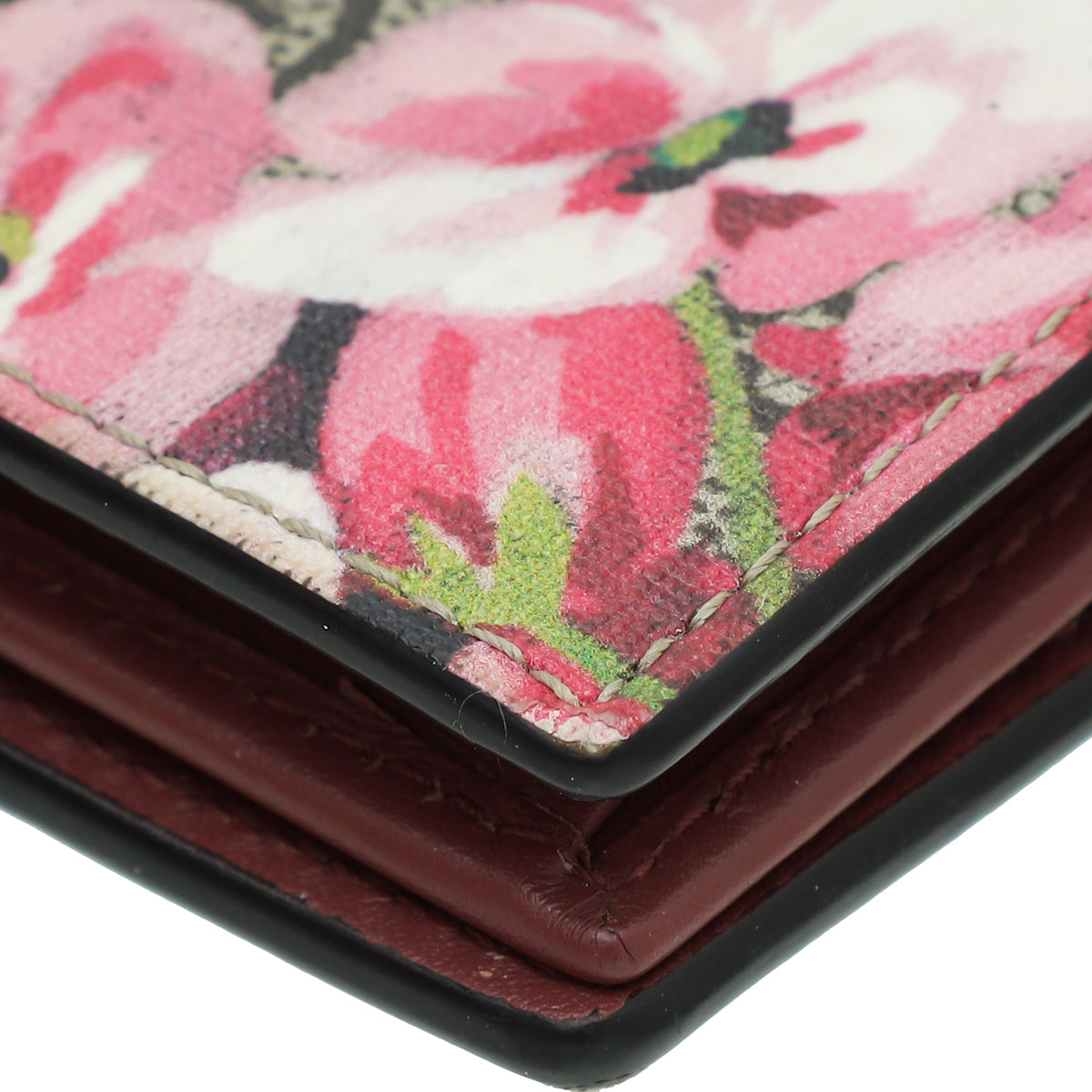 Gucci Bicolor Blooms Print Card Case Wallet