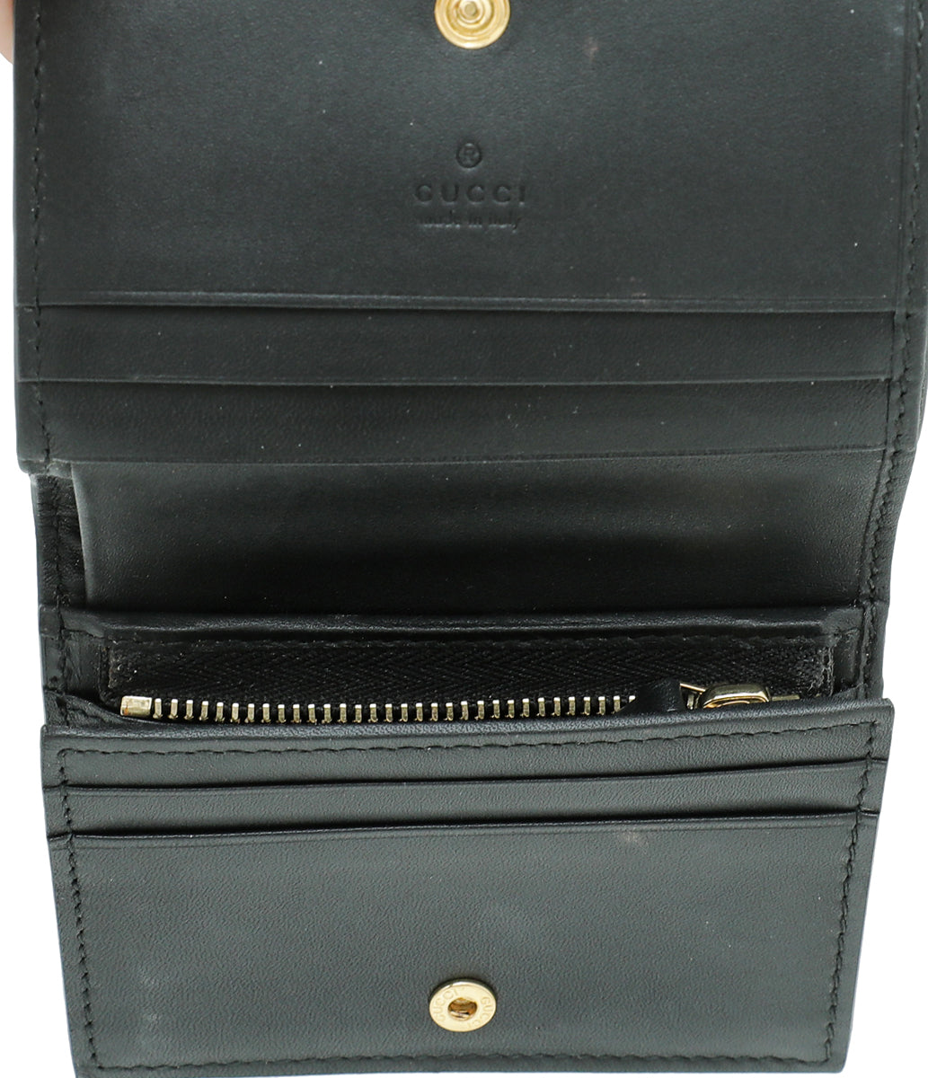 Gucci Black GG Ophidia Card Case Wallet