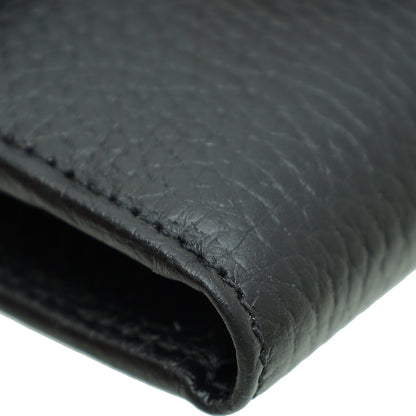 Gucci Black Interlocking G French Wallet