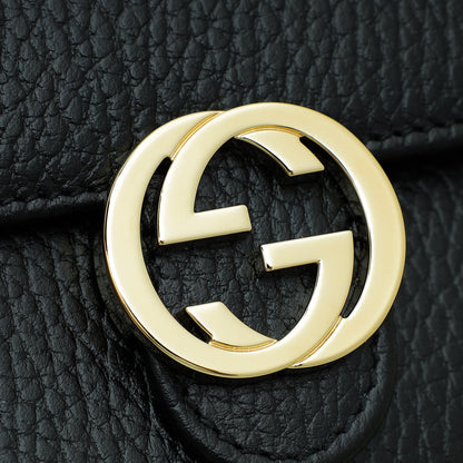 Gucci Black Interlocking G French Wallet