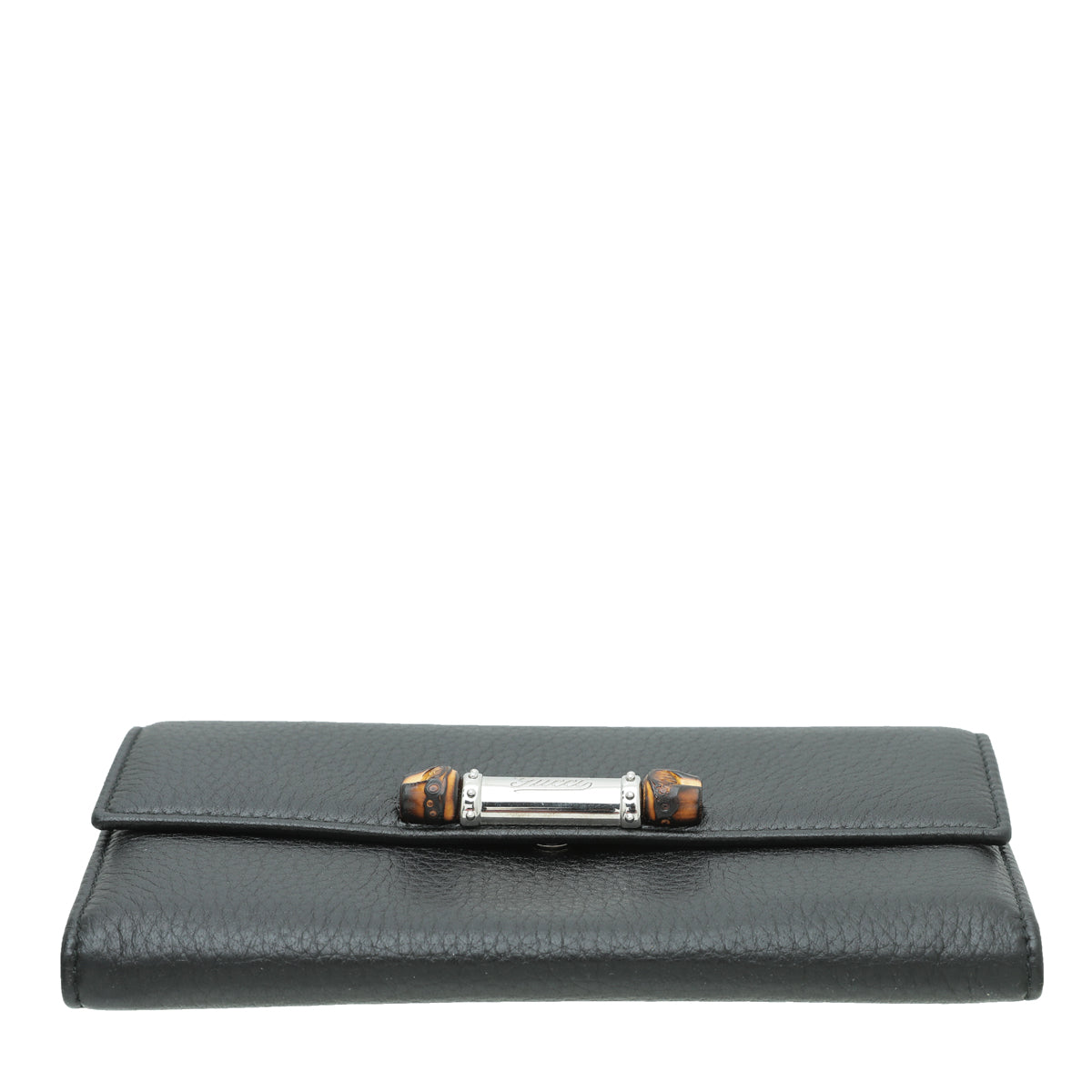 Gucci Black Bamboo Continental Wallet