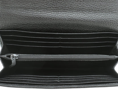 Gucci Black Bamboo Continental Wallet