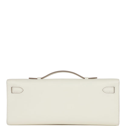 Hermes Kelly Cut Mushroom Swift Palladium Hardware