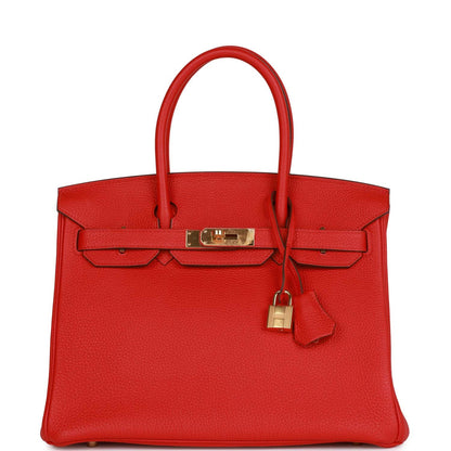 Hermes Birkin 30 Rouge de Coeur Togo Gold Hardware