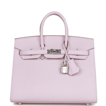 Hermes Birkin Sellier 25 Mauve Pale Epsom Palladium Hardware