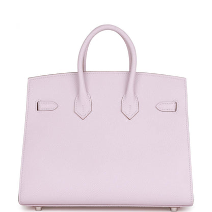 Hermes Birkin Sellier 25 Mauve Pale Epsom Palladium Hardware