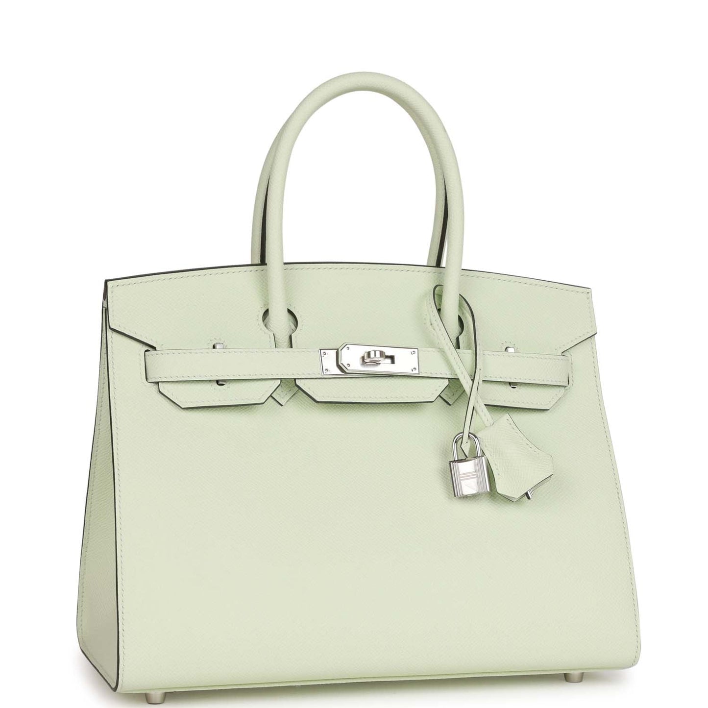 Hermes Birkin Sellier 30 Vert Fizz Epsom Palladium Hardware