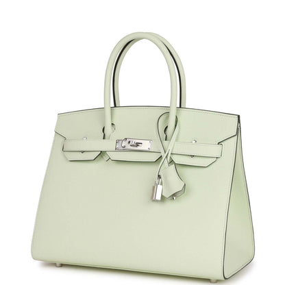 Hermes Birkin Sellier 30 Vert Fizz Epsom Palladium Hardware