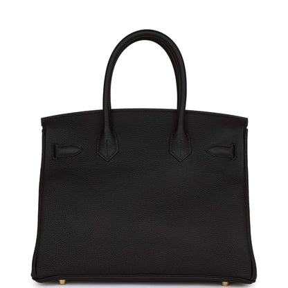 Hermes Birkin 30 Black Togo Gold Hardware