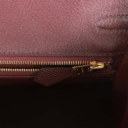 Hermes Birkin Sellier 25 Rouge Sellier Epsom Gold Hardware