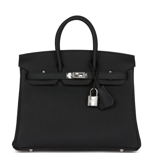 Hermes Birkin 25 Black Togo Palladium Hardware