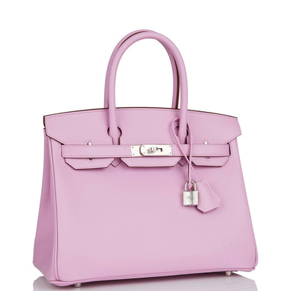 Hermes Birkin 30 Mauve Sylvestre Epsom Palladium Hardware