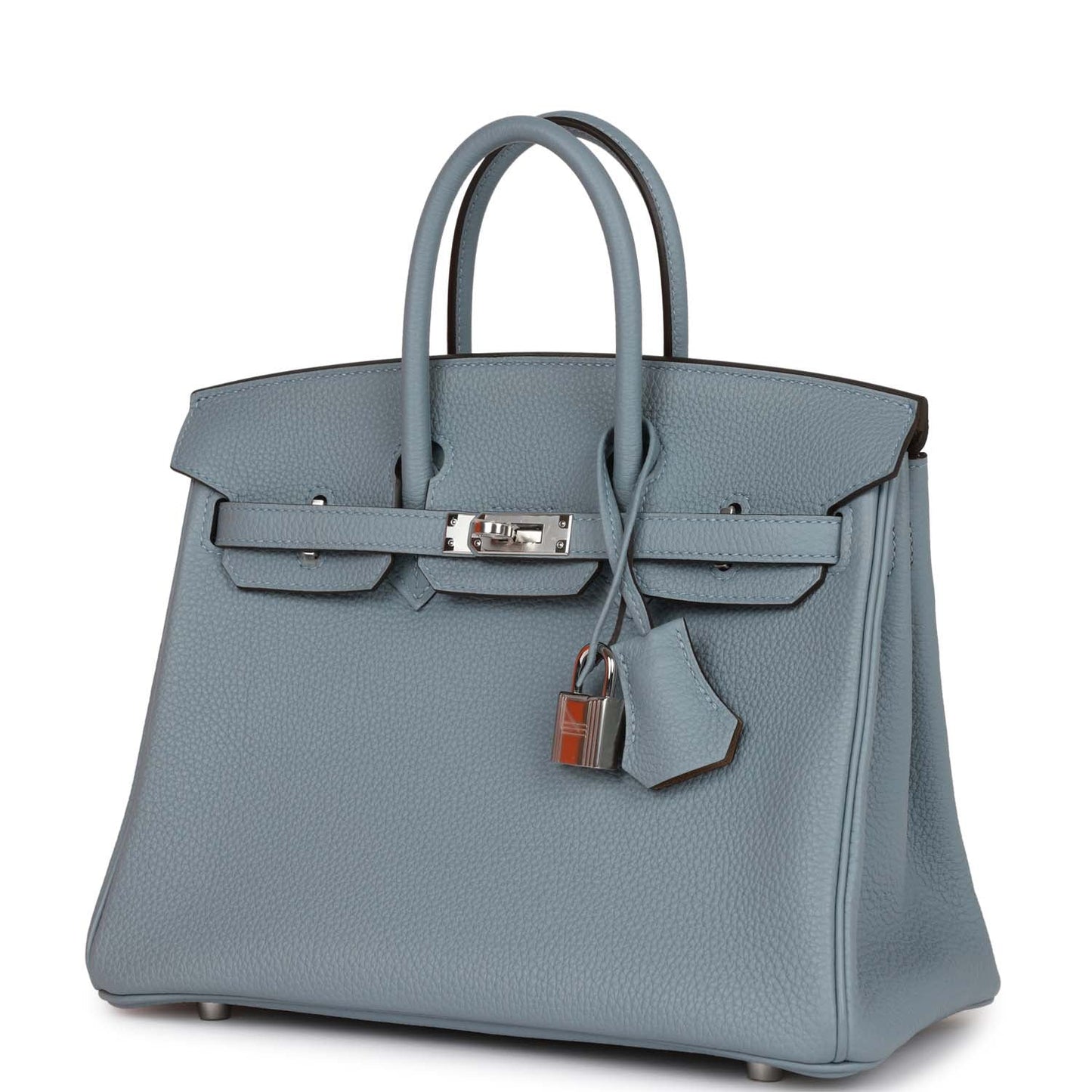 Hermes Birkin 25 Bleu Lin Verso Togo Palladium Hardware