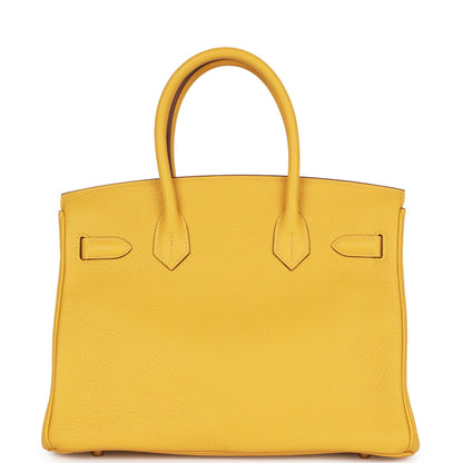 Hermes Birkin 30 Soleil Clemence Gold Hardware