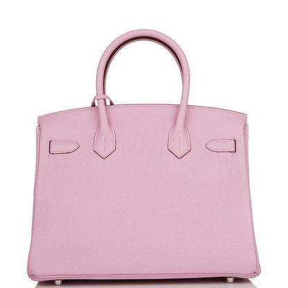 Hermes Birkin 30 Mauve Sylvestre Clemence Palladium Hardware