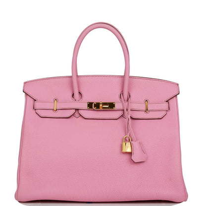 Hermes Birkin 35 Bubblegum Togo Gold Hardware