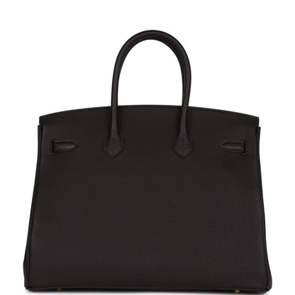 Hermes Birkin 35 Black Togo Gold Hardware