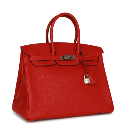 Hermes Birkin 35 Rouge de Coeur Togo Palladium Hardware