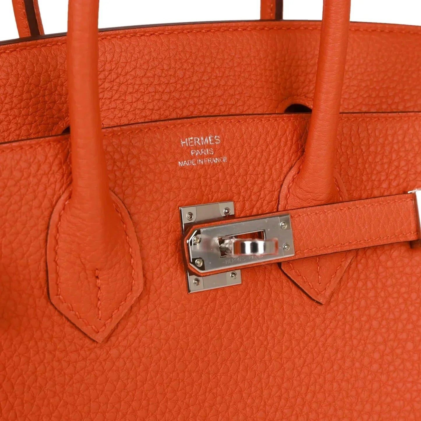 Hermes Birkin 25 Orange Togo Palladium Hardware