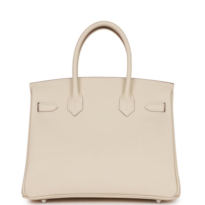 Hermes Birkin 30 Craie Epsom Palladium Hardware