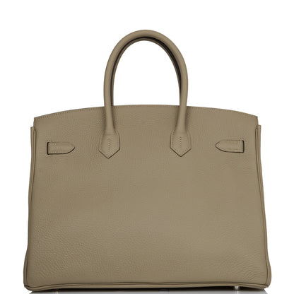 Hermes Birkin 35 Sage Clemence Palladium Hardware