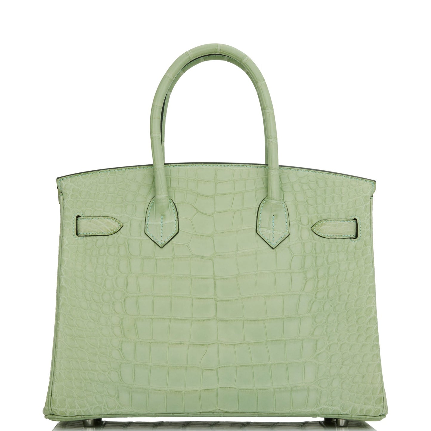 Hermes Birkin 30 Vert D'Eau Matte Alligator Palladium Hardware