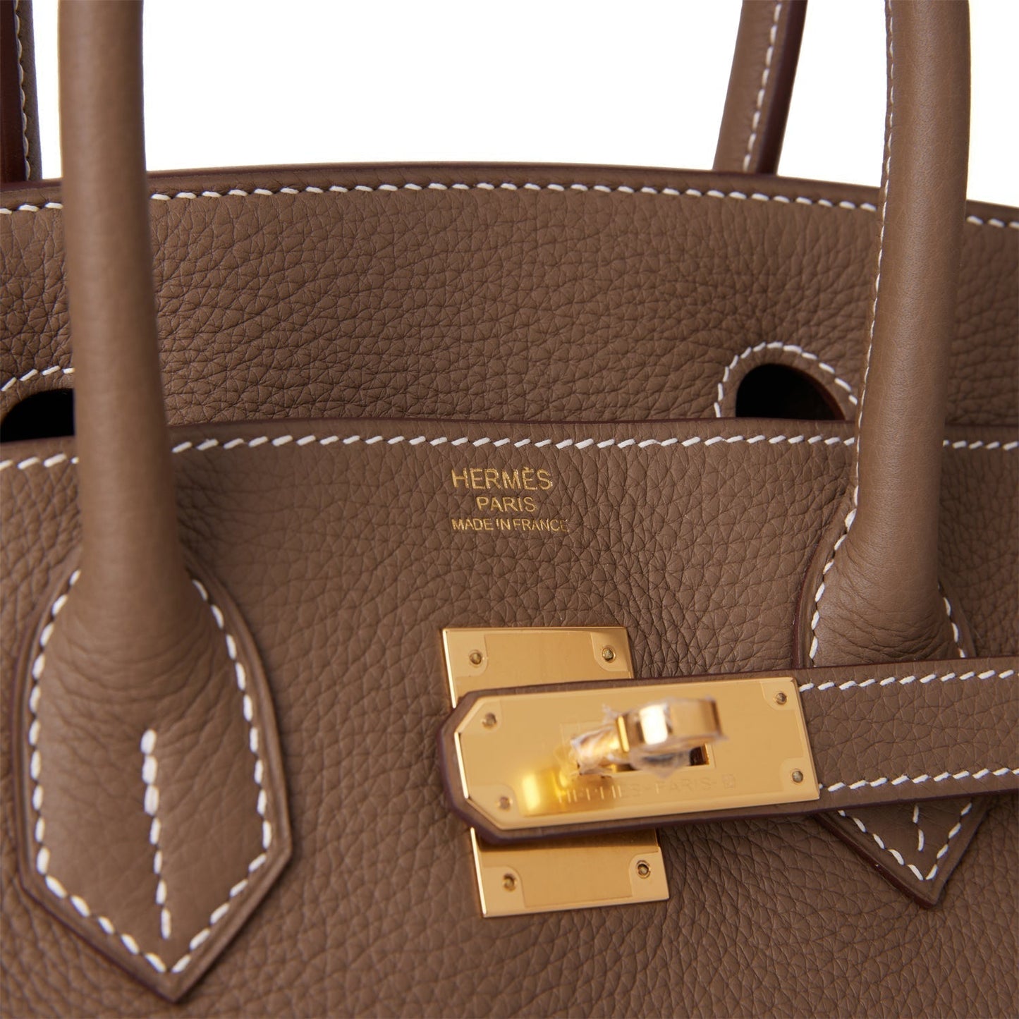 Hermes Birkin 30 Etoupe Clemence Gold Hardware