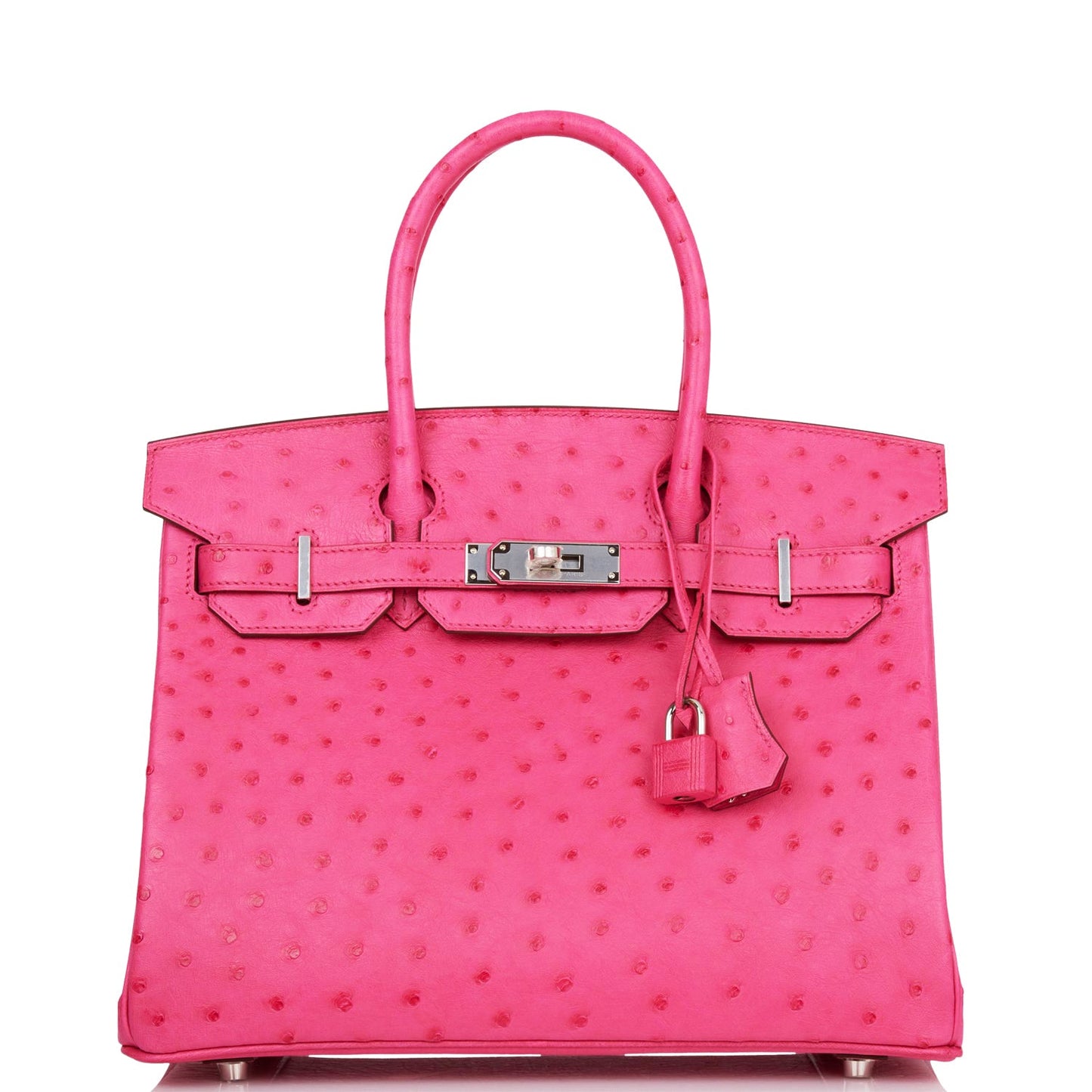 Hermes Birkin 30 Rose Tyrien Ostrich Palladium Hardware