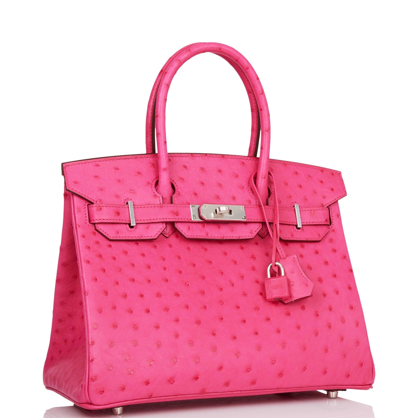 Hermes Birkin 30 Rose Tyrien Ostrich Palladium Hardware