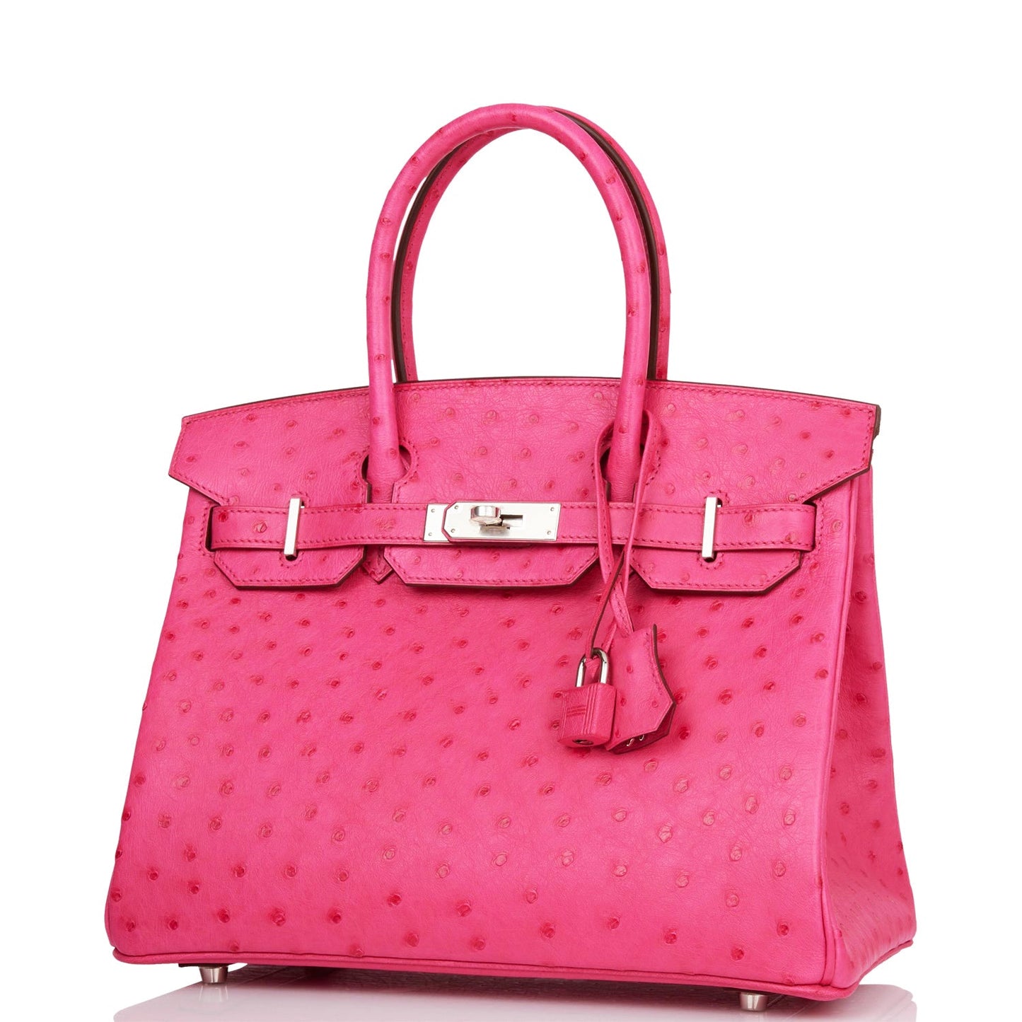 Hermes Birkin 30 Rose Tyrien Ostrich Palladium Hardware