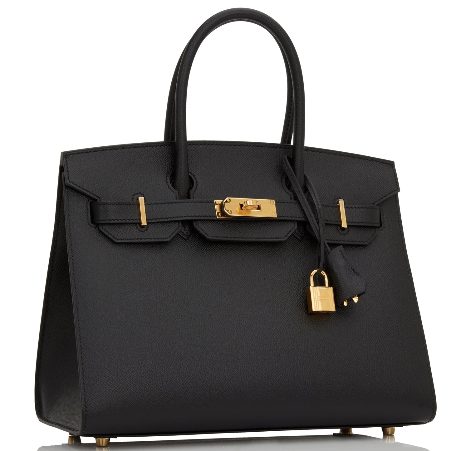 Hermes Birkin Sellier 30 Black Epsom Gold Hardware