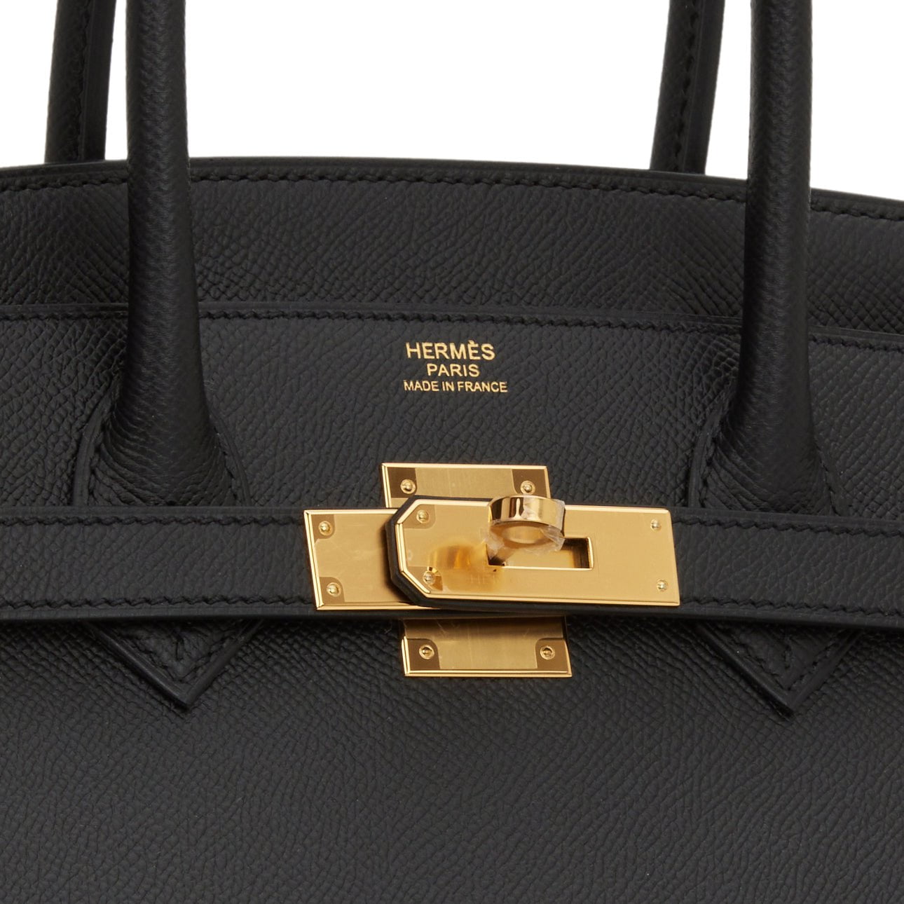 Hermes Birkin Sellier 30 Black Epsom Gold Hardware