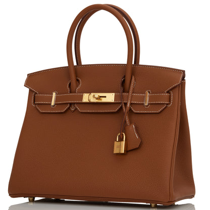 Hermes Birkin 30 Gold Togo Gold Hardware