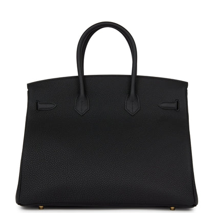 Hermes Birkin 35 Black Togo Gold Hardware