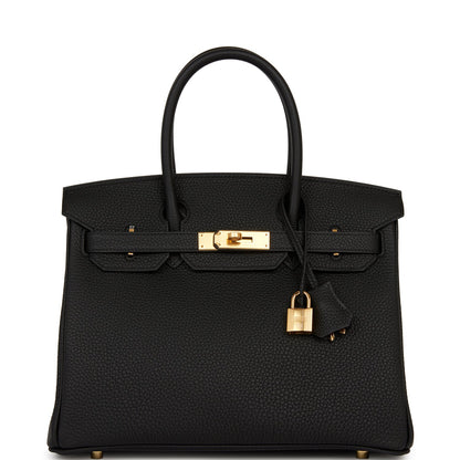 Hermes Birkin 30 Black Togo Gold Hardware